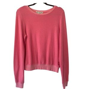 Wildfox Sweatshirt XSmall in Pink